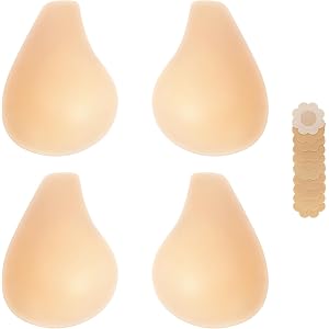 Bontierie Nipple Covers Sticky Push up Bra Added Lift Seamless Ultra-Thin Pasties Women Adhesive Bras Nude