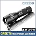 Titop 2016 E17 Cree Xm-l T6 3800 Lumens Cree Rechargeable Led Torch Zoomable Cree LED Flashlight Torch Light for 3xaaa or 1x18650 for Outdoor Sports Iuclude Battery