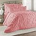 Unique Home 8-Piece Lucilla Pinch Pleat Comforter Set - Fade Resistant, Wrinkle Free, No Ironing Necessary, Super Soft - Calk, Pink