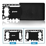 Stainless Steel 46 in 1 Multi-functional Credit Card Survival Pocket Tool with Pouch.Perfect Fits in Your Wallet - Black