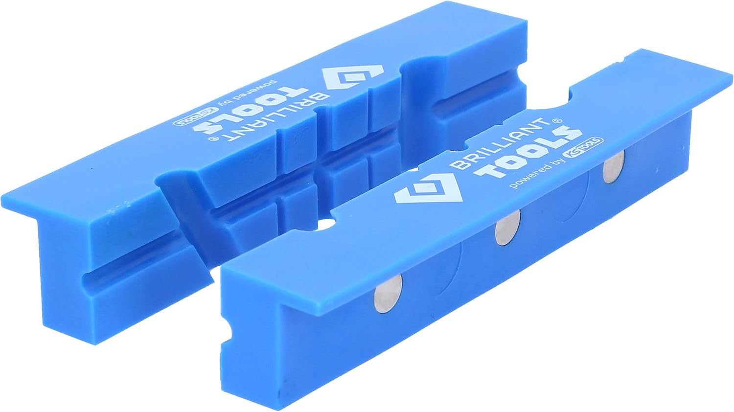 BRILLIANT TOOLS BT156940 Vice Jaws with Nuts, 2-Piece Set, Plastic [Powered by KS Tools], 1