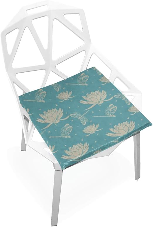 Cojín para silla de camping Libélula y flor de loto Almohadillas para