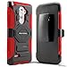 Evocel New Generation Series Phone Case Compatible with G3 Stylus (D690) with Belt Clip Holster and Kickstand, Red
