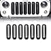 Xprite Black Front Grill Mesh Grille Insert Kit for 2007-2018 Jeep Wrangler JK & JK Unlimited (7-Piece Set)