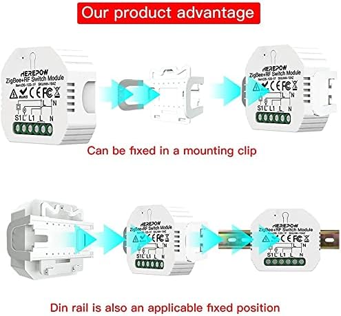 Interruptor wifi WiFi Smart Light Switch DIY Module Smart Life Tuya Aplicacin y Wireles Control de ZigBee Control S Control remoto compatible con Alexa Echo y Google Home 12 Way Control de Zi