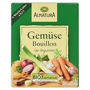 Alnatura Bio Gemüsebouillonwürfel, glutenfrei, vegan, 15er Pack (15 x 66 g)