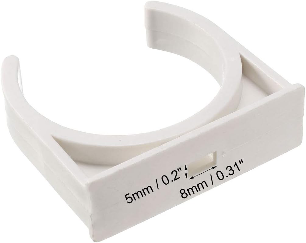 sourcing map PVC Water Pipe 50mm Clamps Clips, Fit for 50mm/1.97 Inch OD TV Trays Tubing Hose Hanger Support Pex Tubing, 20Pcs - Image 4