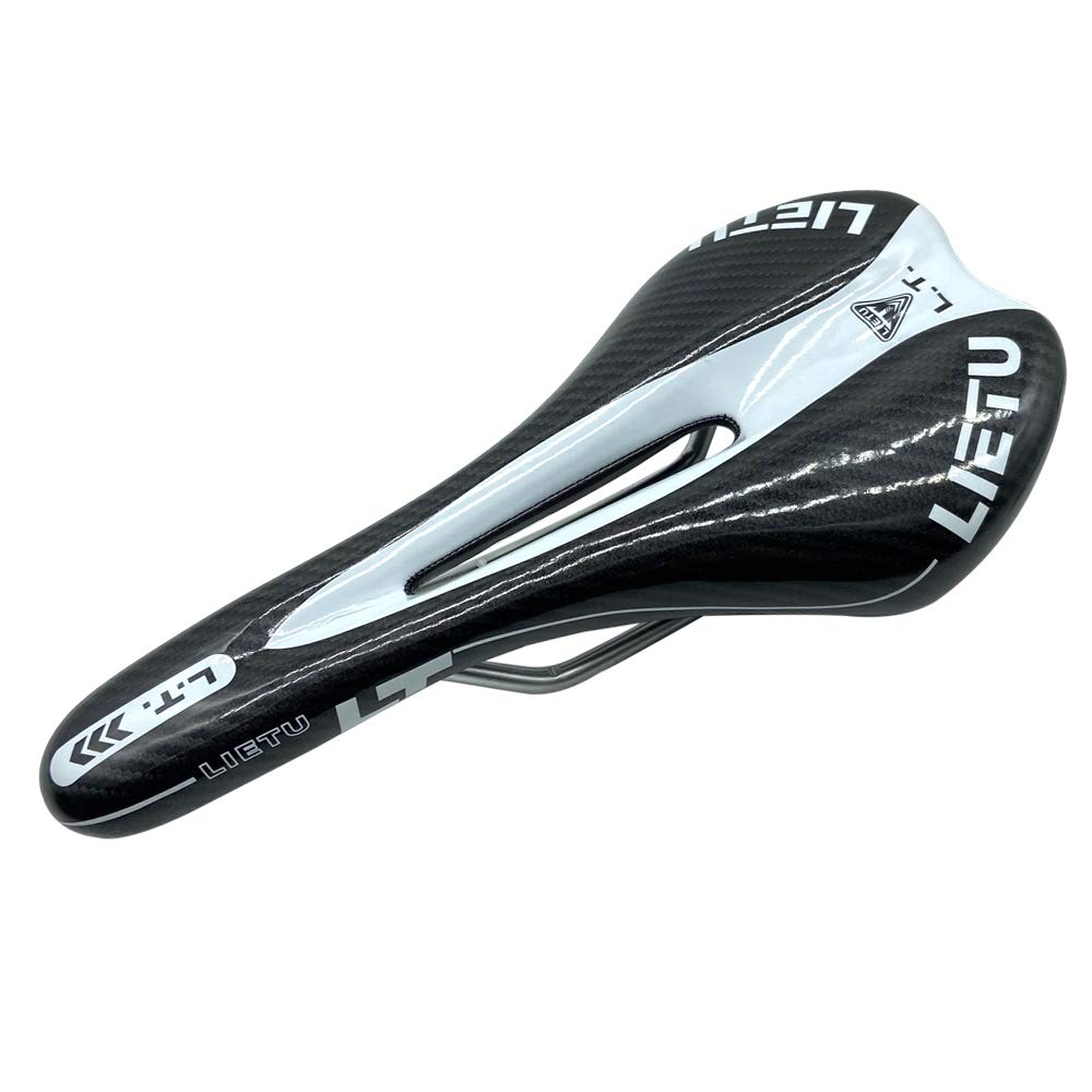 Willyn ZD15 Bicycle Saddle/Seat for Mountain Bike, Touring Bike, Road Bike, City Bike, Black and White