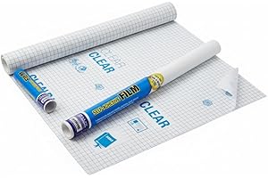 BAZIC Products Book Wrap - Clear Book Cover Self Adhesive Book Protector for Book Covers for Paperbacks, Plastic Cover for Books, Clear Contact Paper Peel and Stick, 17.5" x 1.7 Yard Roll, 1-Roll