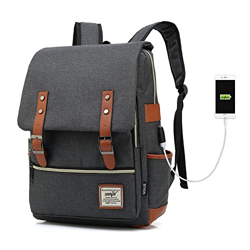 Fashion Trend Backpack For Teen Girls Boys,LIQING Preppy Style Unisex Waterproof Oxford School Backpack Student Daypack Rucksack College School Bag Laptop Backpack (Black USB)