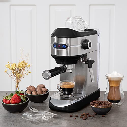 Mixpresso Espresso Maker 15 Bar Espresso Machine With Milk Frother