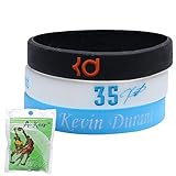 Ao Keer 3D Kevin Durant Silicone Wristband Bracelet NBA Basketball Star Bracelet,4PCS Assorted Color