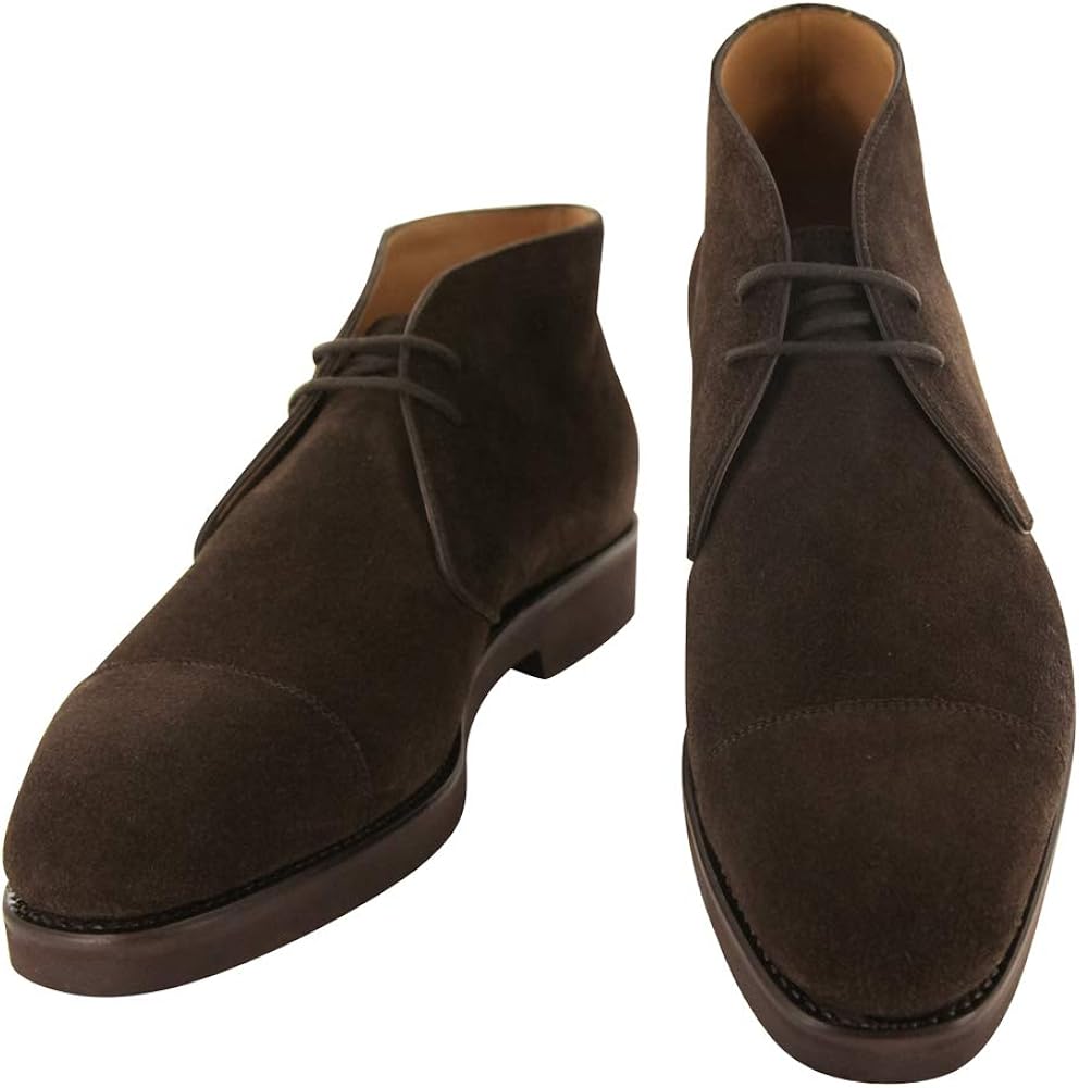 dark brown chukka boots