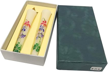 Amazon 手描き和ろうそく 和蝋燭 3月の花 すみれ 3号 和ローソク 和ロウソク ご進物用 大黒屋仏壇店 仏前ろうそく