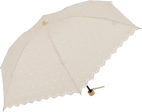 Amazon ビコーズ シャンブレー フラワー刺繍 ミニ 全3色 折りたたみ傘 手開き 日傘 晴雨兼用 ベージュ 6本骨 47cm Uvカット 軽量 Be 095 正規代理店品 ビコーズ Because 傘 レインウェア 通販