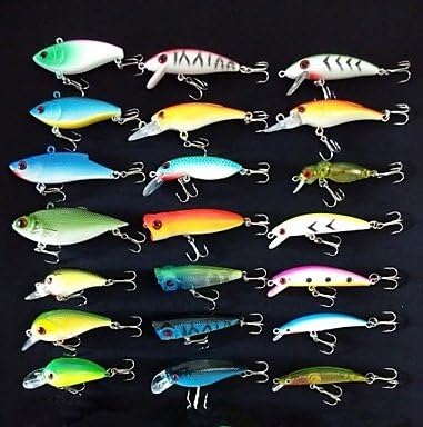 Fishing Lures for Bass Fishing Lures for Freshwater Plastic Artificial Bait Minnow Popper Vib Crank Fishing Lure 30pcs 1.5-9g