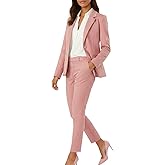 Marycrafts Women’s Two Piece Suits – Business Blazer Pant Suit Set, Professional Work Outfit for Office