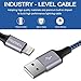 Lightning Cable, YOKERSU 3PACK 6Feet Extra Long Nylon Braided Charging Cable Cord Lightning to USB Cable Charger Compatible with iPhone X/ 8/ 7/ 6s/ 6/ Plus/ 5se/ 5s/ 5c/ 5, iPad, iPod (Blue)