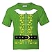 fresh tees Kids Elf Costume T Shirt Santa Christmas Holiday Shirt (Medium (10-12), Kelly Green)