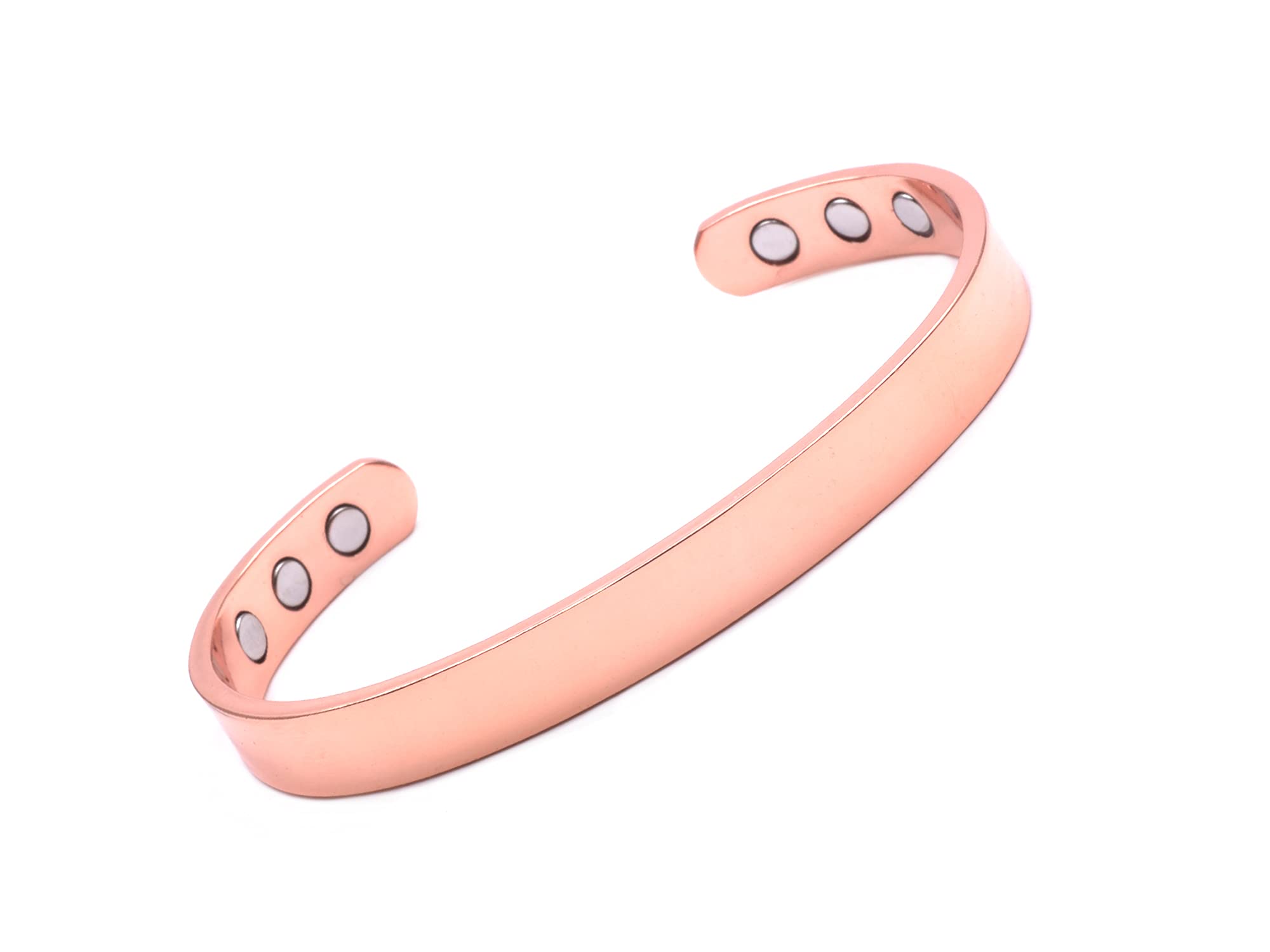 Origin Magnetic Copper Bracelet; (6 Magnets Embedded); 99.9% Pure Copper; Stunning Simple Design; Large Size; SCB016L