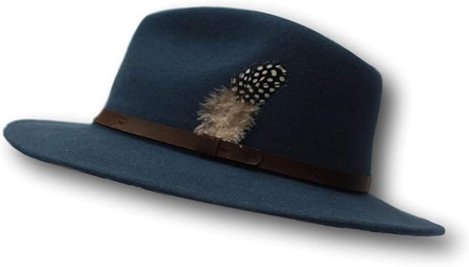 navy blue trilby hat