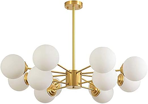 LPZF Nordischer Stil Hängen Kronleuchter,milchglas Schatten