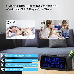 Projection Alarm Clock for Bedroom with