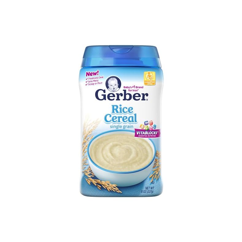 Gerber Baby Cereal, Rice, 8 Ounce