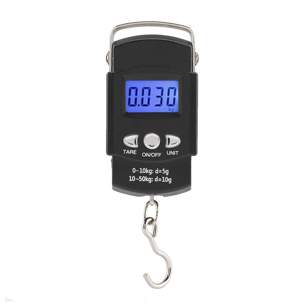 50kg/10g LCD Display Luggage Scale Hanging Digital Electronic Scale with Tape Measure Hook
