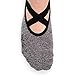 Great Soles Women's Ballet Grip Sock for Barre Pilates Yoga One Size comfortably fits shoe sizes 6-10, Juliet Ivory/Black