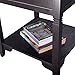 Giantex Wooden End Table Side Table W/Storage Shelf Bedside Sofa Table for Living Room, Bedroom, Solid Structure Eco-Friendly Pine Material Espresso Coffee Table Nightstand (1)