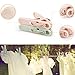 Plastic Clothespins, 32 Pack Laundry Clothes Pins Clips with Springs, 4 Colors Clothes Drying Line Pegs for Kitchen Outdoor Trip, Air-Drying Clothing Pin Set