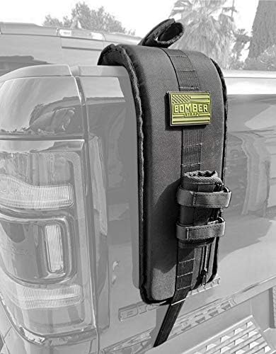 Bomber Strap: Made in USA, Patented, Transports Single Mountain Bike, Does NOT Block Back Up Camera