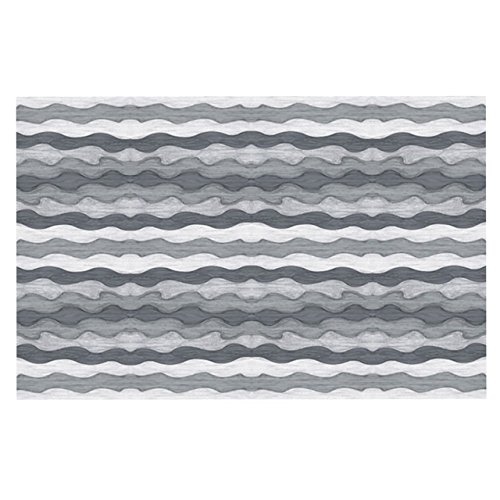 Kess InHouse Empire Ruhl 51 Shades of Gray Gray White Feeding Mat for Pet Bowl, 18 by 13-Inch