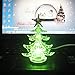 USB Christmas tree Mini Christmas Tree Small christmas tree Colorful christmas tree Mini 7 Colors Fiber Optic Seasonal Decorative Christmas Tree(Color Changing) (Plastic)