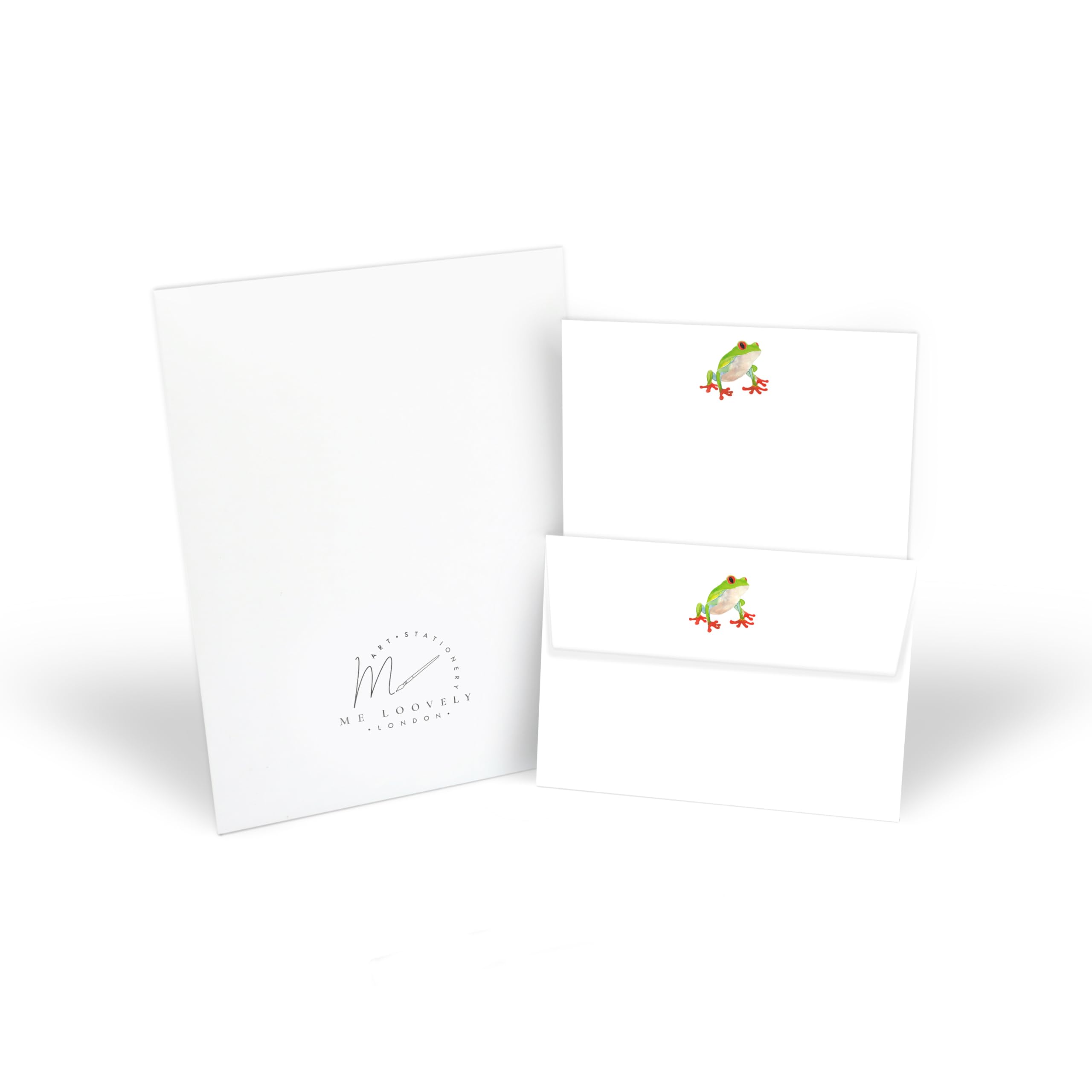 Me Loovely Frog Letter Writing Paper and Envelopes Set Stationery Supplies for Students & Adults | Christmas Gifts (10 Letters and 10 Envelopes with Gift Envelope)