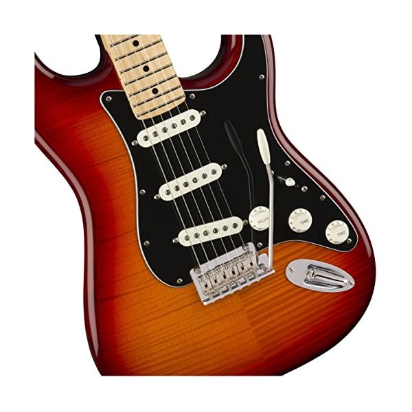 Fender Player Stratocaster Plus Top Electric Guitar, Aged Cherry Burst, Maple Fingerboard - Image 5
