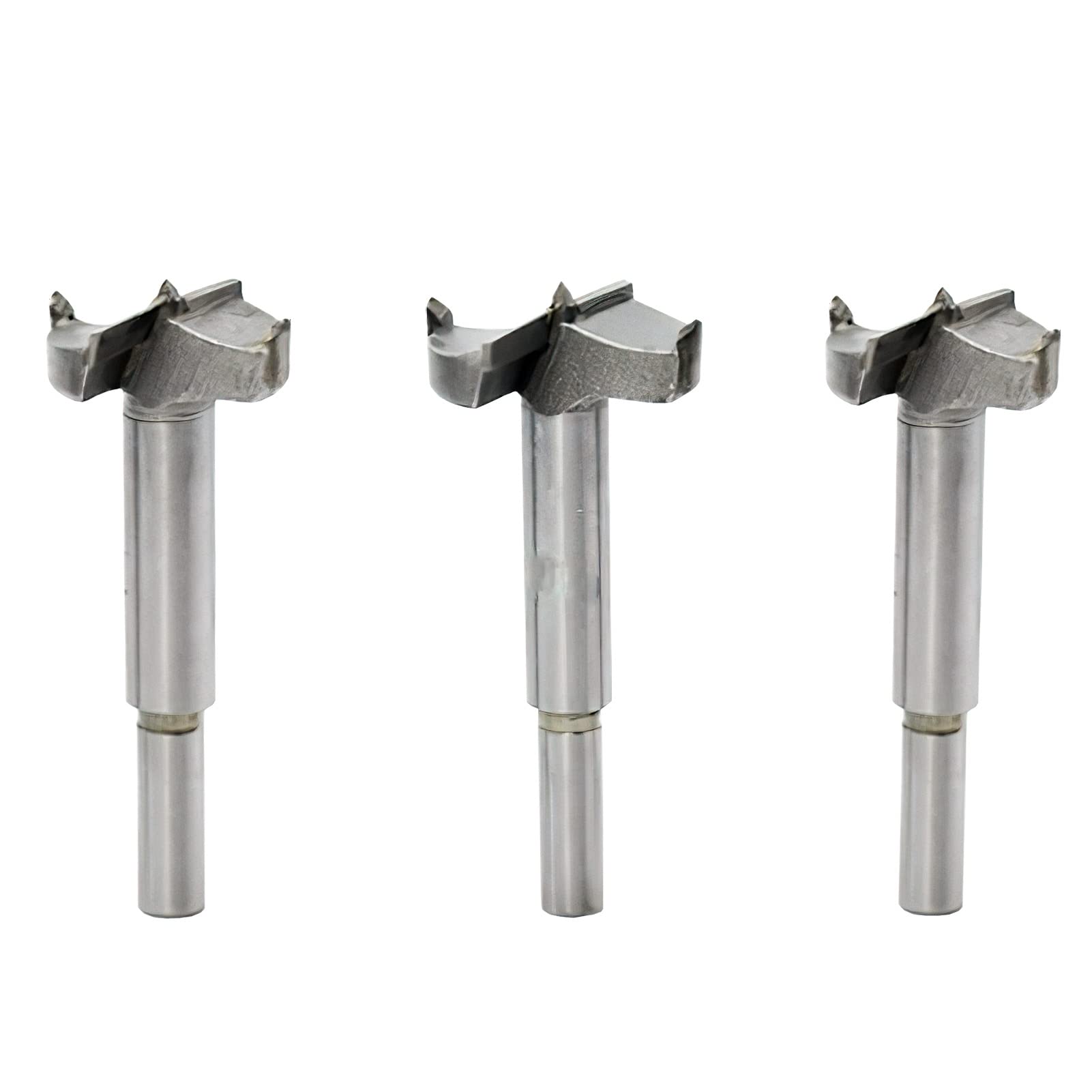 Forstner Drill Bits Set (20mm 21mm 22mm Dia.) Hole Saw Boring Drill 7mm Round Shank Cutting Accessories for Hinge Plywood Wood
