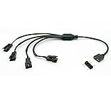 Jstincal 1-to-4 ARGB Splitter Cable, 5V 3-pin to