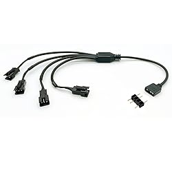 Jstincal 1-to-4 ARGB Splitter Cable, 5V 3-pin to