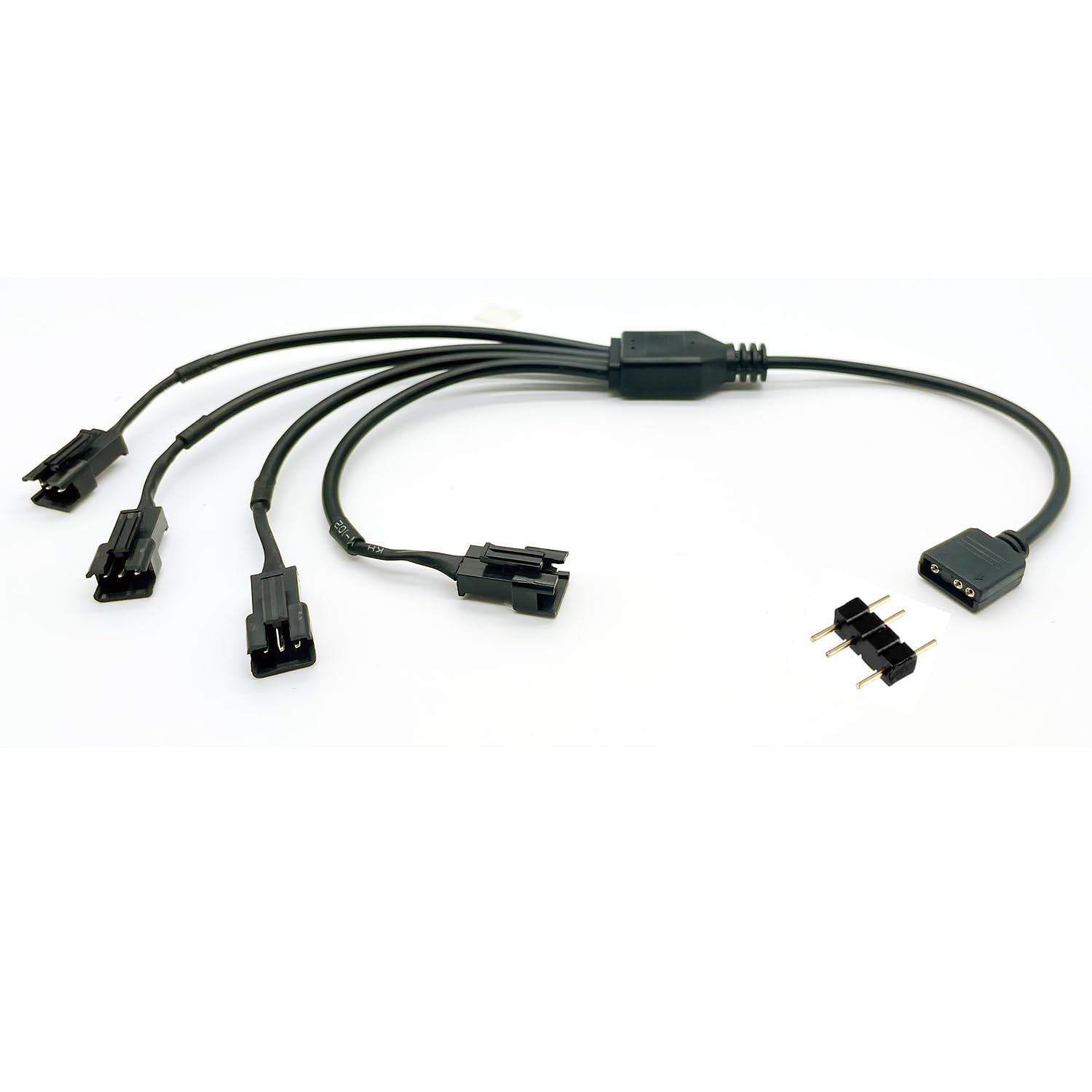 Jstincal 1-to-4 ARGB Splitter Cable, 5V 3-pin to