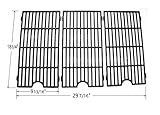 Hongso PC0193 Universal Cast Iron Cooking Grid Replacement 60193 for Select Gas Grill Models by Perfect Flame, Master Forge, Jenn Air and others, Set of 3