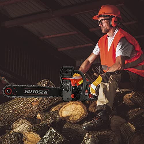 HUYOSEN Gas Chainsaw, 62CC 2Cycle Gasoline Powered Chainsaws, 20Inch
