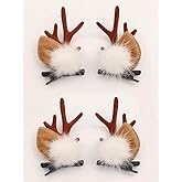 Deer Ears Hair Clips for Women Reindeer Antlers Hair Clips Halloween Hair Accessories for Women Girls