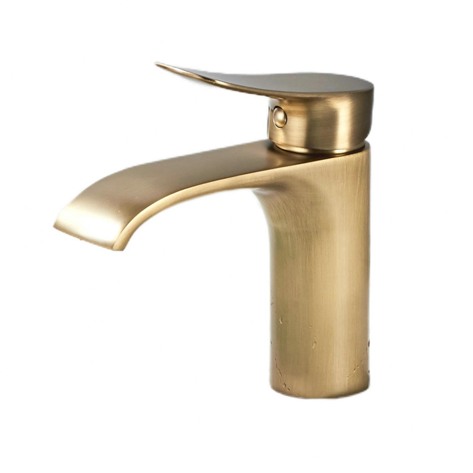 Basin Mixer Tap Brushed Brass Bathroom Sink Taps Waterfall Antique Brass Bathroom Taps Single Lever SHUNLI