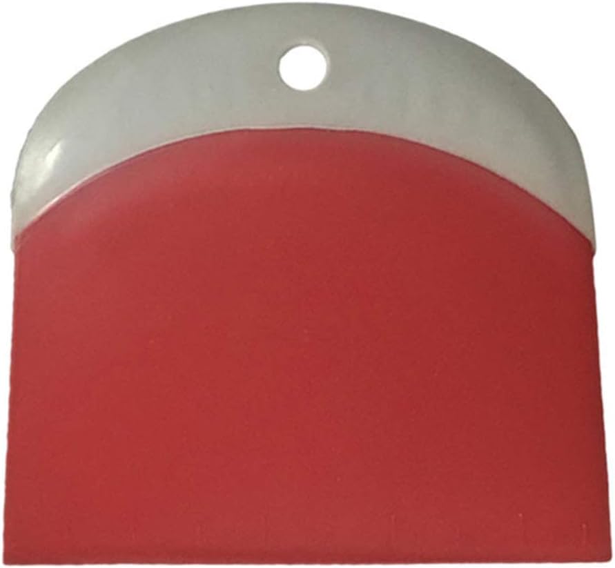 Jiecikou Plastic Bread Dough Cutter Bench Scraper Cream Smooth Spatula Butter Knife Red