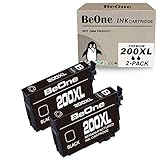 BeOne Remanufactured Ink Cartridge Replacement for Epson 200 XL 200XL T200 T200XL to Use with Expression Home XP-200 XP-300 XP-310 XP-400 XP-410, Workforce WF-2520 WF-2530 WF-2540 WF-2010F (2 Black)
