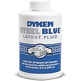 Dykem 80400 Steel Blue Layout Fluid 8 oz Brush-In-Cap