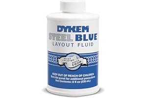 USASEALING Dykem 80400 Steel Blue Layout Fluid 8 oz Brush-In-Cap