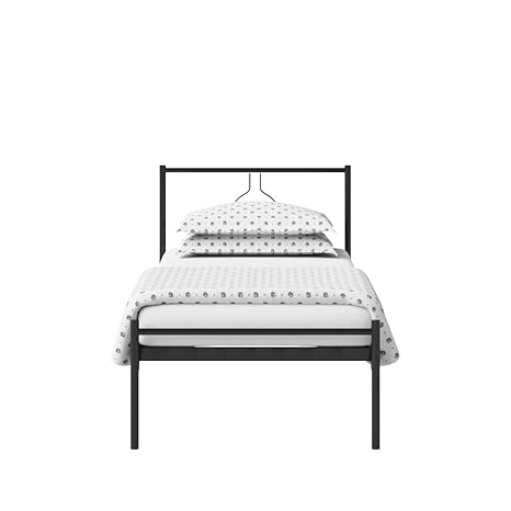 Original Bed Co. Meiji Satin Black Single Iron/Metal Bed- 30